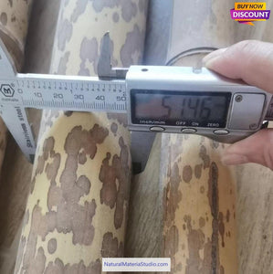 Dia.4-5cm L35-40cm no joints spotted bamboo culm for bamboo fan layer and Customized