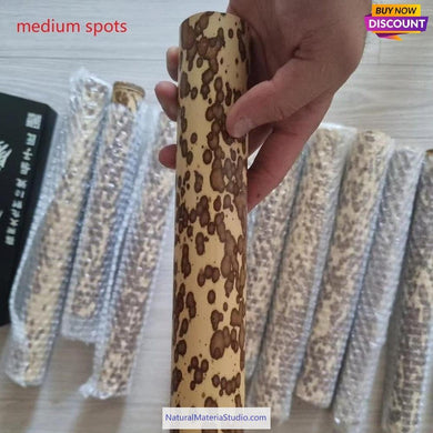 Dia.4-5cm L35-40cm no joints spotted bamboo culm for bamboo fan layer and Customized