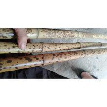 Cargar imagen en el visor de la galería, Diameter 3-4cm L30-33cm no joints leopard spot (small spots) bamboo pole for making bamboo fan out layer
