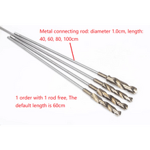 Load image into Gallery viewer, Drill Dia.1.4-2.8cm+free 1 pc of L40-100cm metal connecting rod for removing inner bamboo knots : essential tools for shakuhachi, flutes
