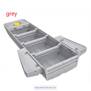 Four-section L8.3ft vehicle-mounted stackable portable PE engineering plastic fishing boat（3-4adults）