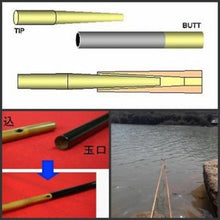 Lade das Bild in den Galerie-Viewer, Hand-made Traditional tenkara Bamboo Fishing Rods (2 + 1 Free Tip, Total 3 pcs)
