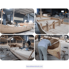 Carica l&#39;immagine nel visualizzatore di Gallery, Handmade L1.5-4.0Meter W0.4-1.0Meter European-style landscape wooden boats and be customized
