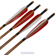 Load image into Gallery viewer, Handmade Varied Spine(30-90#) Tonkin Bamboo Arrows 33“/39.4” for Longbow Recurve Bow Archery Hunting Can be customized
