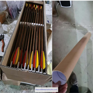 Handmade Varied Spine(30-90#) Tonkin Bamboo Arrows 33“/39.4” for Longbow Recurve Bow Archery Hunting Can be customized