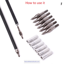 Load image into Gallery viewer, Inner Dia.6.2mm Arrow Insert Aluminum Adapters for Fiberglass and Carbon Arrows – Archery Accessory wholesale
