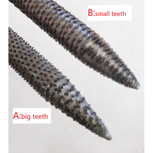이미지를 갤러리 뷰어에 로드 , L100cm metal rods with teeth Dia.0.4-2.0cm for removing inner bamboo knots and polishing: essential tools for shakuhachi, flutes
