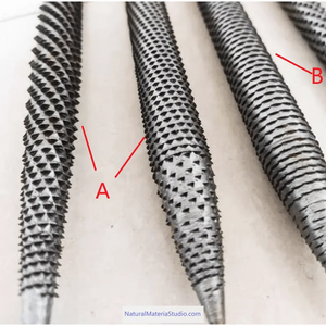 L100cm metal rods with teeth Dia.0.4-2.0cm for removing inner bamboo knots and polishing: essential tools for shakuhachi, flutes