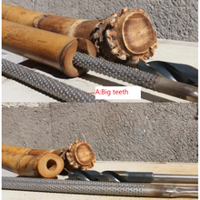 Cargar imagen en el visor de la galería, L100cm metal rods with teeth Dia.0.4-2.0cm for removing inner bamboo knots and polishing: essential tools for shakuhachi, flutes
