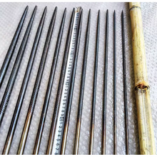 Carica l&#39;immagine nel visualizzatore di Gallery, L100cm metal rods with teeth Dia.0.4-2.0cm for removing inner bamboo knots and polishing: essential tools for shakuhachi, flutes

