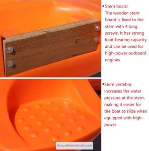 L11-13ft Double-layer Thickened PE Boats for Tourism and Fishing(3-6adults)