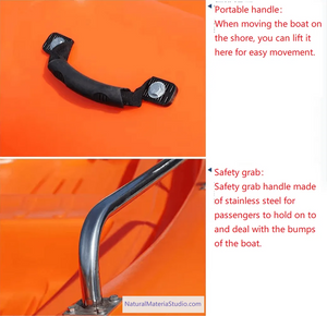 L11-13ft Double-layer Thickened PE Boats for Tourism and Fishing(3-6adults)
