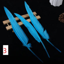 Lade das Bild in den Galerie-Viewer, L/R/W 30-35 cm White and other colors goose primary feathers for arrow fletching or feather pen/fan Wholesale Amounts
