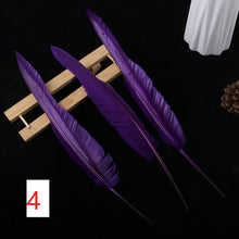 이미지를 갤러리 뷰어에 로드 , L/R/W 30-35 cm White and other colors goose primary feathers for arrow fletching or feather pen/fan Wholesale Amounts
