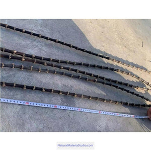 New & Rare Black Bamboo Root Sticks Length 80cm(31.5")Dia.0.9-1.3cm(0.35"-0.5") Unique Supply