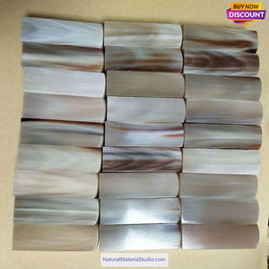 Offer Rare Natural Colourful Square Bufallo/Yak L6.0-7.0cm horn scales for pipemakers