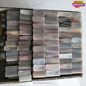 Offer Rare Natural Colourful Square Bufallo/Yak L6.0-7.0cm horn scales for pipemakers