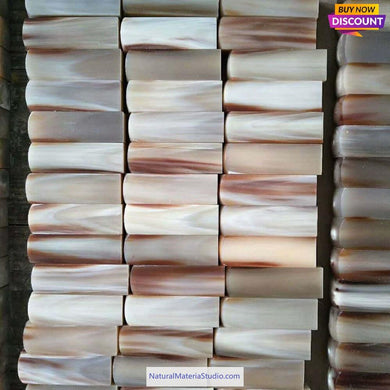 Offer Rare Natural Colourful Square Bufallo/Yak L6.0-7.0cm horn scales for pipemakers