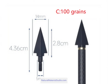 Load image into Gallery viewer, Outdoor Archery Arrowheads – Stainless Steel / High Carbon Steel, Traditional &amp; Compound Bow Compatible
