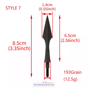 Premium Vintage Style High Carbon Steel Arrowheads Screw-In Broadheads for OD7.8mm Arrows