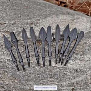 Premium Vintage Style High Carbon Steel Arrowheads Screw-In Broadheads for OD7.8mm Arrows