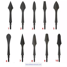 Load image into Gallery viewer, Premium Vintage Style High Carbon Steel Arrowheads Screw-In Broadheads for OD7.8mm Arrows
