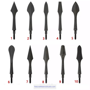 Premium Vintage Style High Carbon Steel Arrowheads Screw-In Broadheads for OD7.8mm Arrows
