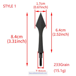 Premium Vintage Style High Carbon Steel Arrowheads Screw-In Broadheads for OD7.8mm Arrows