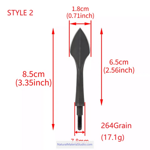 Premium Vintage Style High Carbon Steel Arrowheads Screw-In Broadheads for OD7.8mm Arrows