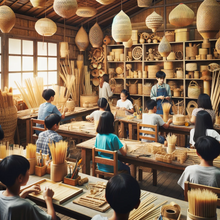 Indlæs billede til gallerivisning Rare and Comprehensive Size length:195cm/77&quot; Skinned Bamboo Strips/Flats for Bamboo Weaving&amp;handicraft making

