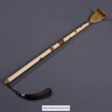 Cargar imagen en el visor de la galería, Selected D 0.4-1.3cm L18-150cm Red and Black speckled/Spot Bamboo Stems for Pipe Makers&amp;Crafts making
