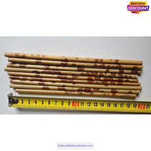 Cargar imagen en el visor de la galería, Selected D 0.4-1.3cm L18-150cm Red and Black speckled/Spot Bamboo Stems for Pipe Makers&amp;Crafts making
