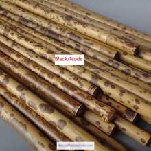 Cargar imagen en el visor de la galería, Selected D 0.4-1.3cm L18-150cm Red and Black speckled/Spot Bamboo Stems for Pipe Makers&amp;Crafts making
