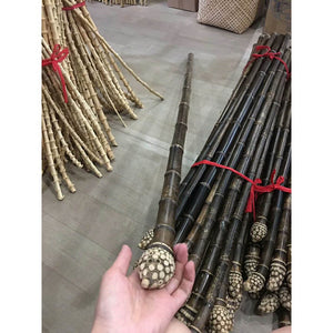 Selected Premium Black Bamboo Sticks (L57"-61"/145cm-155cm) for Crafting Walking/Hiking Canes/Shakuhachi/Flutes