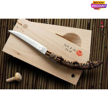 Load image into Gallery viewer, Selected Premium Golden Bamboo Roots Dia.1.8-2.5cm for Knife Makers
