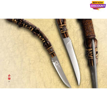 Load image into Gallery viewer, Selected Premium Golden Bamboo Roots Dia.1.8-2.5cm for Knife Makers
