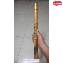 Cargar imagen en el visor de la galería, Selected Spotted Madake Bamboo Poles (L29.5&quot;-39.4&quot;/75-100cm) with Root Ball for Shakuhachi flute Making
