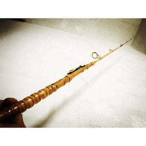 Tenkara Bamboo Fishing Rod 2 Piece L1.5-2.1 meter(59"-83")with buddha bamboo handles wholesale amounts
