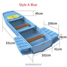 画像をギャラリービューアに読み込む, Two styles of three-section L10.2-12.3ft vehicle-mounted stackable portable PE engineering plastic fishing boat(4 adults)
