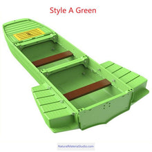 画像をギャラリービューアに読み込む, Two styles of three-section L10.2-12.3ft vehicle-mounted stackable portable PE engineering plastic fishing boat(4 adults)
