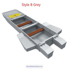 画像をギャラリービューアに読み込む, Two styles of three-section L10.2-12.3ft vehicle-mounted stackable portable PE engineering plastic fishing boat(4 adults)
