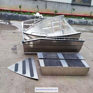 Unique Supply 2 sections L3.6-4.2meters Vehicle-mounted portable aluminum stackable boats (4-6adults)