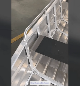 Unique Supply 2 sections L3.6-4.2meters Vehicle-mounted portable aluminum stackable boats (4-6adults)