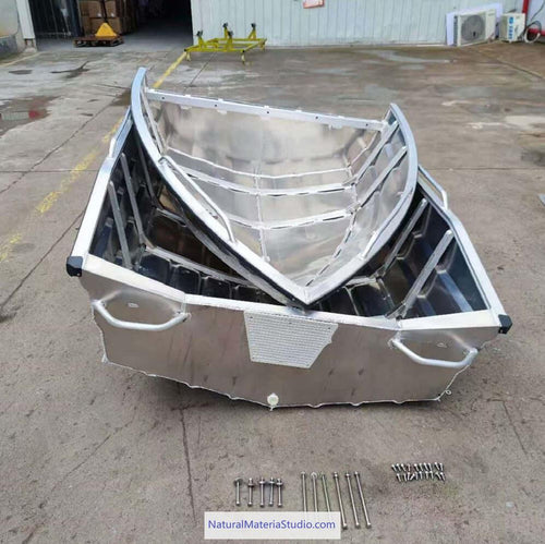Unique Supply 2 sections L3.6-4.2meters Vehicle-mounted portable aluminum stackable boats (4-6adults)