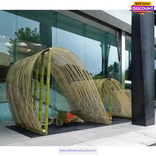Load image into Gallery viewer, Unique offer Length 2.0-6.0Meter thicker Handmade Green Bamboo Strips with bamboo skin for Versatile Crafting and Building&amp;Kite and other handicraft making
