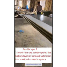 Load image into Gallery viewer, Unique supply of flat style bamboo rafts:4mx1.5m&amp;4mx2.0m can be customized(4-6adults)
