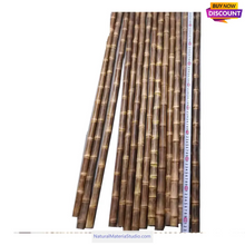 Load image into Gallery viewer, Vaired length of Dia. 2.3-2.5cm Golden Line Bamboo rods for defence/kung fu/martial arts/Walking /Hiking sticks/ski
