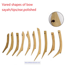 Load image into Gallery viewer, Varied Shapes Wood Bows Sayah/Tips/Ears and Bow Handles for Making Traditional Bows
