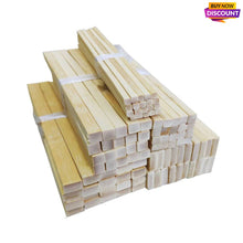 Indlæs billede til gallerivisning Varied Size 0.5-1.0cm Square Bamboo Strips (Length 39.4&quot;/100cm) for Diverse DIY Projects
