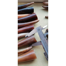 Cargar imagen en el visor de la galería, Varied sizes of (Square, Roll, Tips)Water Buffalo and Yak Horn Material for Pipe Makers
